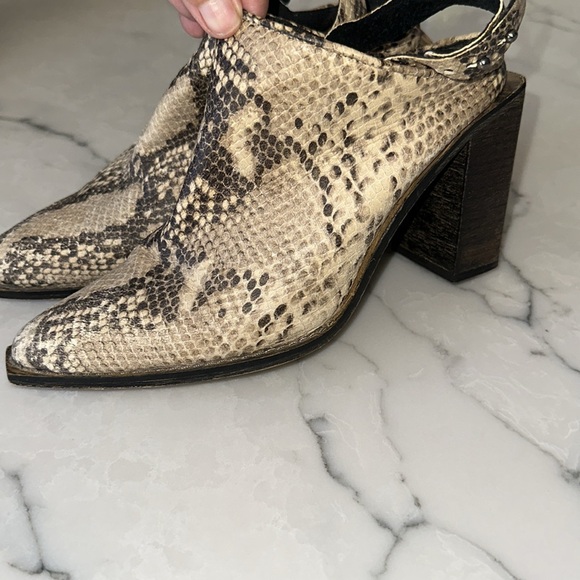 Free People Silver Storm Python Snake Slingback boot - Picture 4 of 6